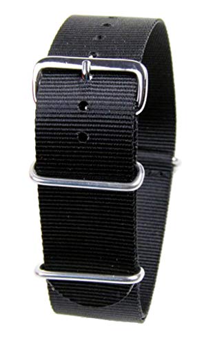 Minott Durchzugsband Outdoor | Outdoorband mit Edelstahlschlaufen schwarz 20865, Stegbreite:22mm von Minott