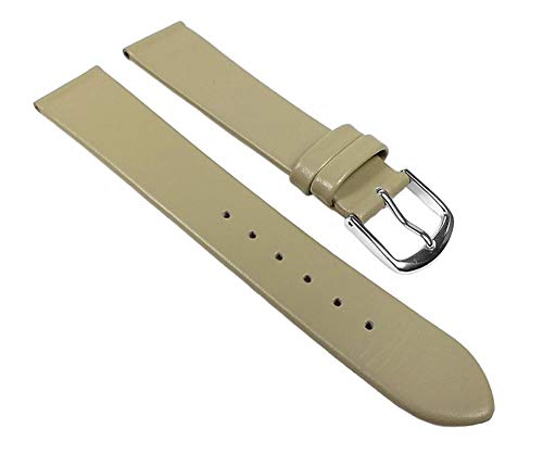 Uhrenarmband Kalbsleder Band Beige 22006S, Anstoß:18 mm von Minott