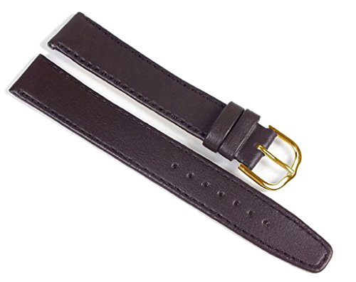 Uhrenarmband Kalbsleder Band Dunkelbraun 23803G, Stegbreite:16mm von Minott