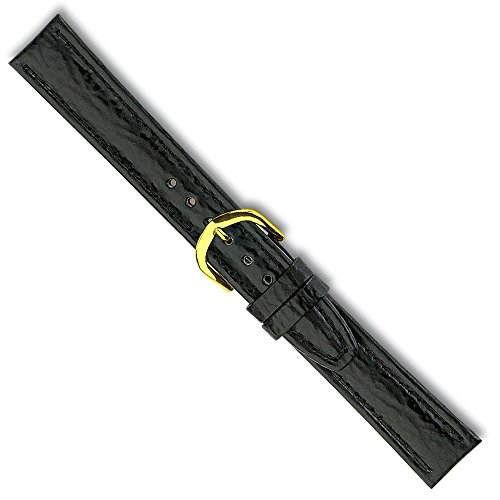 Ersatzband Uhrenarmband Kalbsleder Band Schwarz 26678G, Stegbreite:16mm von Minott