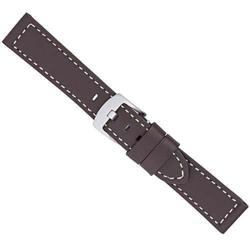 Uhrenarmband Ersatzband Leder Band Braun 26599S, Stegbreite:20mm von Minott