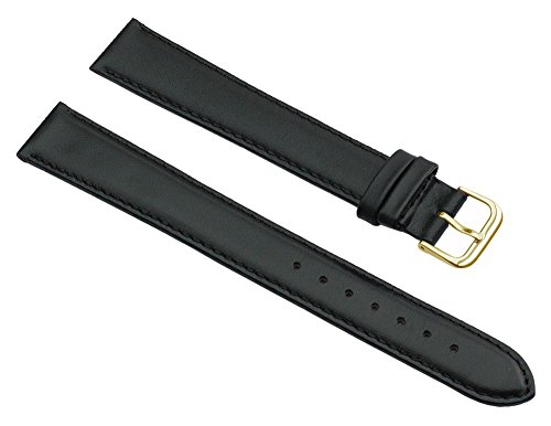 Minott Uhrenarmband Leder Band Schwarz XXL 25785G, Stegbreite:16mm von Minott