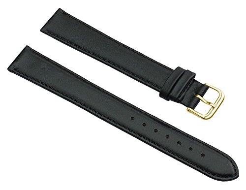 Minott Uhrenarmband Leder Band Schwarz XXL 25785G, Stegbreite:20mm von Minott