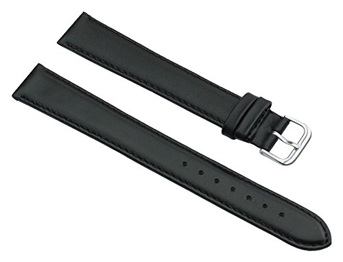 Minott Uhrenarmband Leder Band Schwarz XXL 25784S, Stegbreite:14mm von Minott