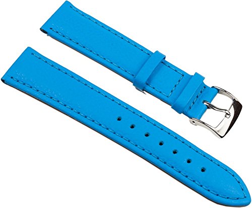 Eulit Fancy Fashion Uhrenarmband Rindsleder Band Hellblau 25482S, Stegbreite:22mm von Minott