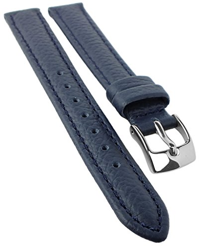 Eulit Fancy Classic Uhrenarmband Rindsleder Band Denim 25468S, Stegbreite:12mm von Minott