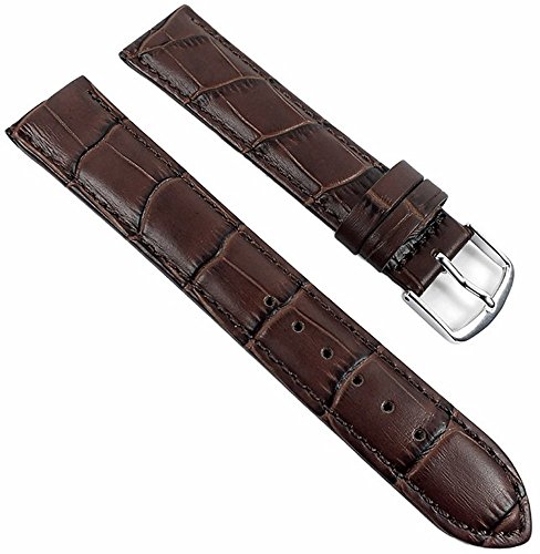 Eulit Guinea Uhrenarmband Kalbsleder Band Dunkelbraun, Anstoß:12 mm von Eulit