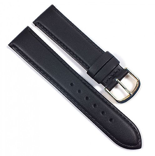 Minott Büffelkalb Uhrenarmband Leder Band schwarz 26359S, Stegbreite:14mm von Minott