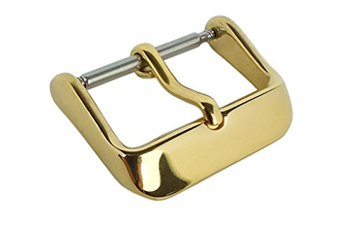 Minott Chrono Ersatzschliesse Dornschliesse Edelstahl IP Gold für Lederarmbänder, Stegbreite:24mm von Minott