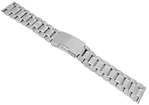 Minott Ersatzband 20mm gebürstet Edelstahl silberfarben Band Edelstahlband Faltschließe 35019 von Minott