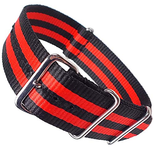 Minott Ersatzband Durchzugsband Nylon schwarz/Rot 22452, Stegbreite:18mm von Minott