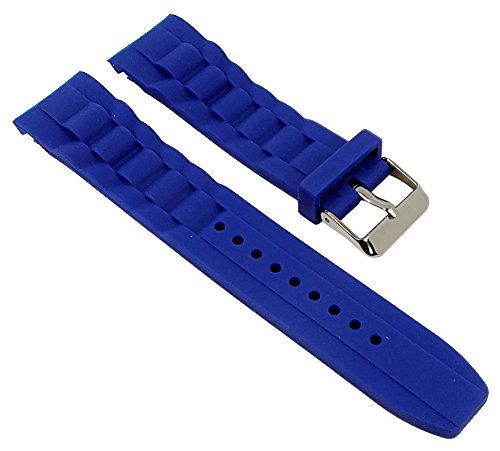 Minott Uhrenarmband 22mm blau Silikon passend zu Watch 29816 von Minott