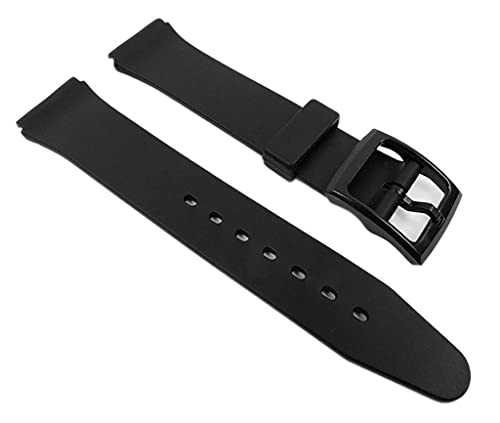 Minott Uhrenarmband Sportband PVC Band schwarz 22015, Anstoß:16 mm von Minott