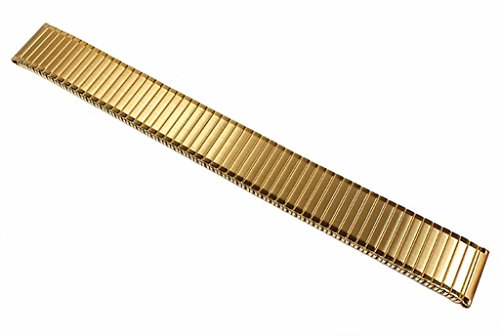 Minott Flex Band Uhrenarmband Edelstahl Zugband PVD Gelbgold 22855, Stegbreite:8mm von Minott