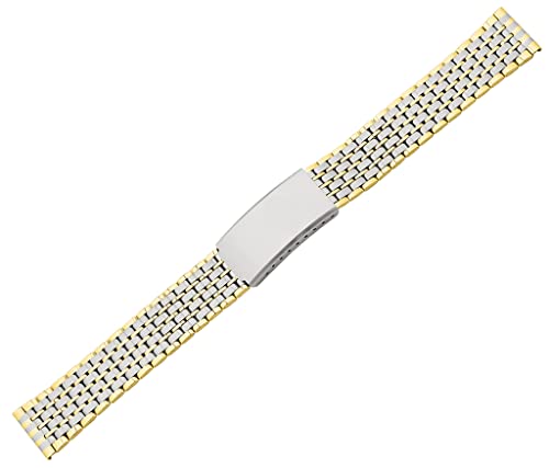 Minott Uhrenarmband Edelstahl PVD Bicolor matt/glänzend Faltschließe, Stegbreite:14mm von Minott