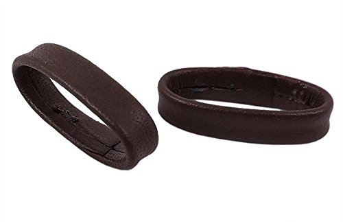 Minott Zwei Lederschlaufen Schlaufen für Leder-Uhrenarmbänder 28717, Anstoß:24 mm, Farbe:d.braun von Minott