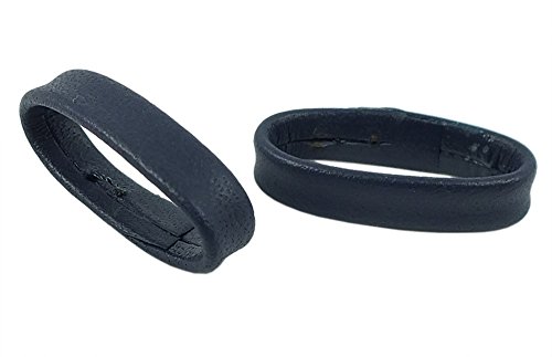 Minott Zwei Lederschlaufen Schlaufen für Leder-Uhrenarmbänder 28717, Anstoß:24 mm, Farbe:dunkelblau von Minott