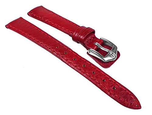 Schok Uhrenarmband Büffelleder Band Rot 24346S, Stegbreite:16mm von Minott
