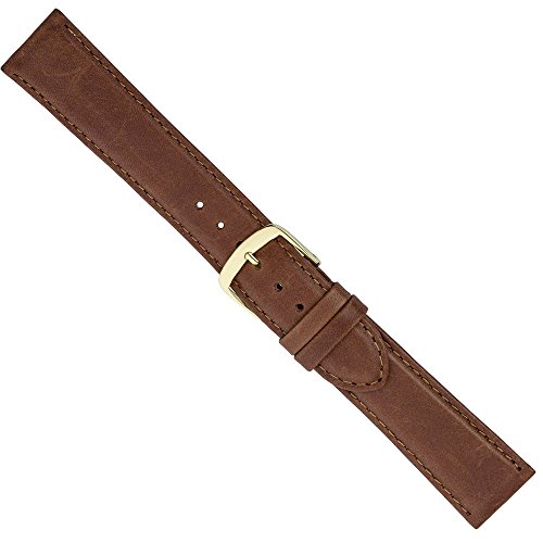 Uhrenarmband Ersatzband Leder Band braun 26557G, Stegbreite:20mm von Minott
