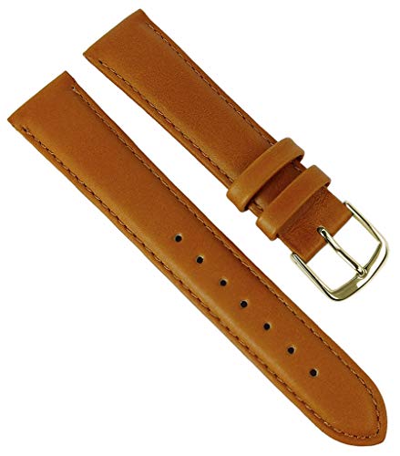 Uhrenarmband Ersatzband Leder Band Braun 26555G, Stegbreite:14mm von Minott