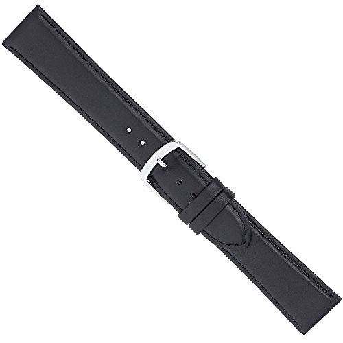 Minott Uhrenarmband Ersatzband Leder Band Schwarz 26552S, Stegbreite:14mm von Minott