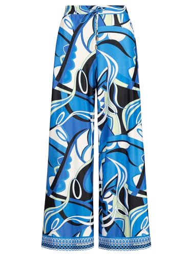 Mint & Mia Damen Mit Muster Hose, Blau-Multicolor, 38 EU von Mint & Mia