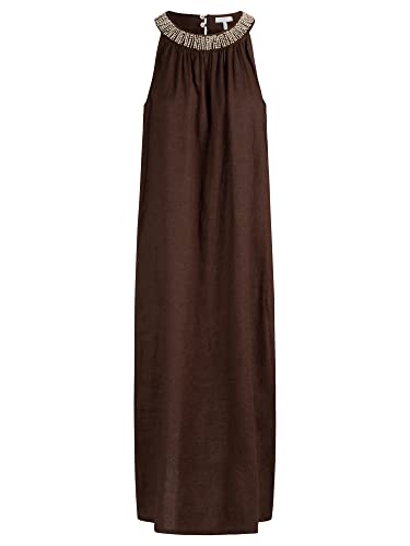 Mint & Mia Damen Web LANG Kleid, Cacao, Normal von Mint & Mia