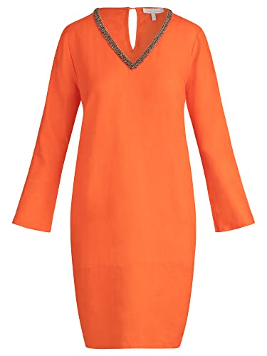 Mint & Mia Damen Web V Ausschnitt Kleid, Orange, 40 EU von Mint & Mia