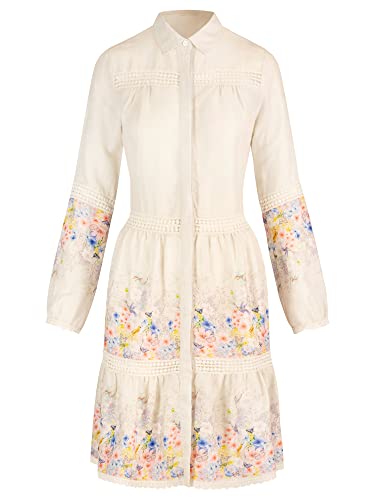 Mint & Mia Women's Webkleid mit Spitze Dress, Multicolor, 42 von Mint & Mia