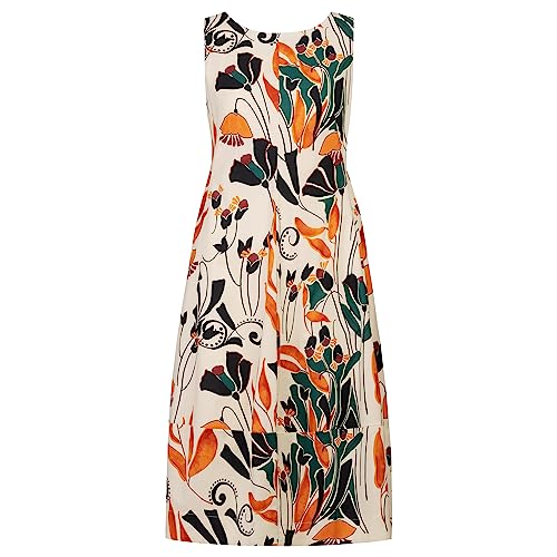 Mint & Mia Women's schönes Kleid Dress, weiß-orange-Multicolor, 36 von Mint & Mia