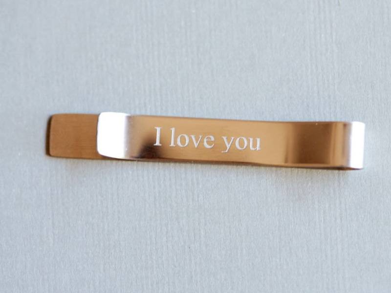 Personalisierte Krawattenklammer Versteckte Nachricht - Vater Der Braut Und Des Bräutigams Benutzerdefinierte Groomsmen Geschenk Hochzeitsgeschenk von MintDesigns2010