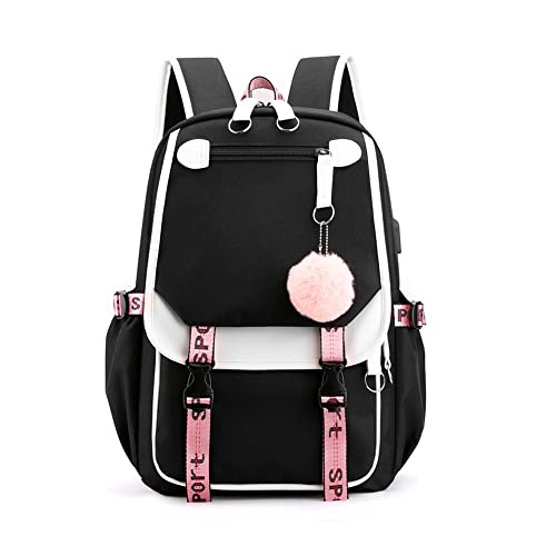 Mintao Kawaii-Rucksack für Mädchen mit Kawaii-Plüsch-Accessoires, süßer Kawaii-Rucksack für die Schule von Mintao