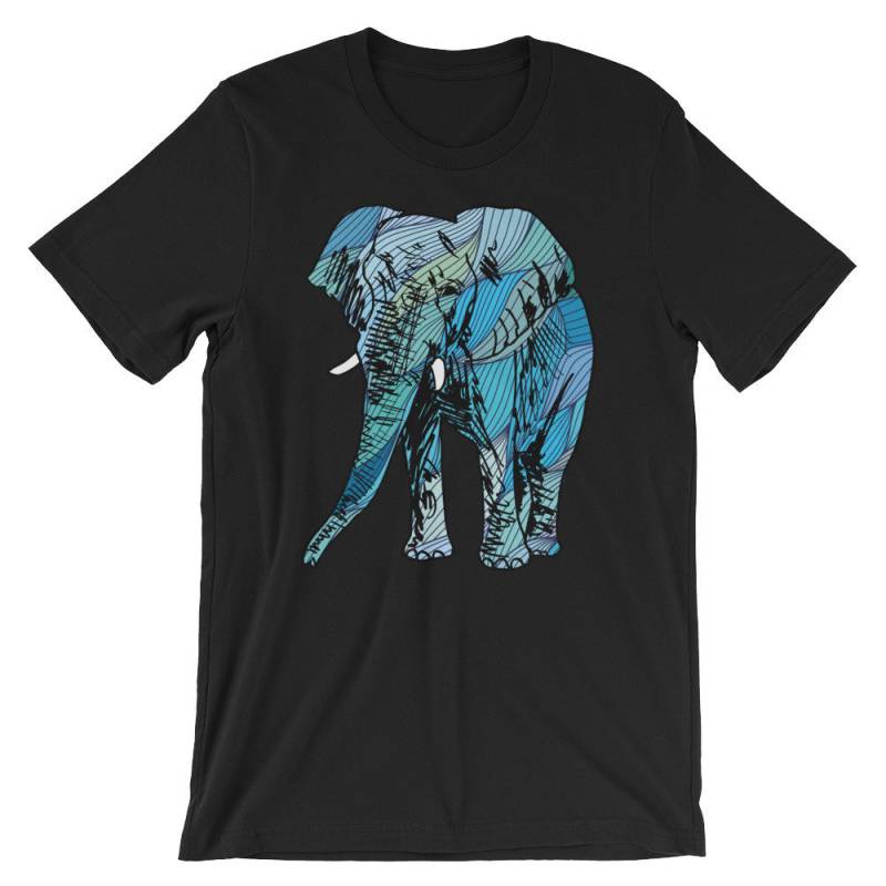 Elefanten-Shirt | Abstrakte Kunst-T-Shirt Elefant Bewusstsein Shirt Elefant-Geschenk Tier-Shirt Elefant-Grafik Buntes Hemd von MintedFresh