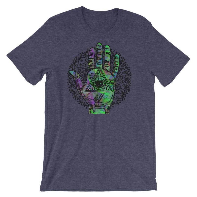 Hamsa T-Shirt | Buntes Hemd Trippy Shirt Hand Hippie von MintedFresh