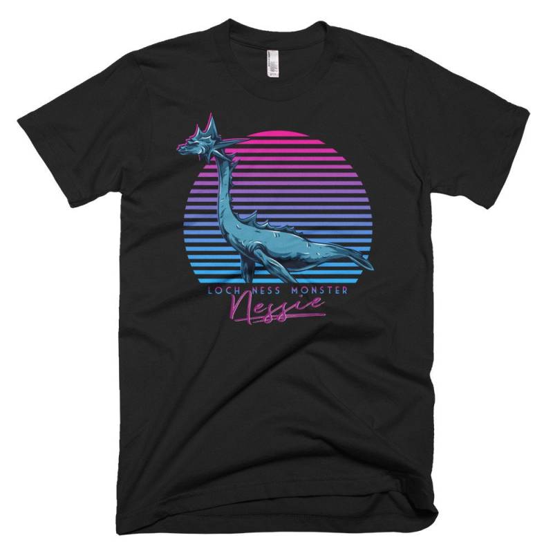 Loch Ness Monster Shirt | 80Er Jahre Retro Neon-Shirt Mythologie-Shirt Nessie Kleidung Retrowave von MintedFresh