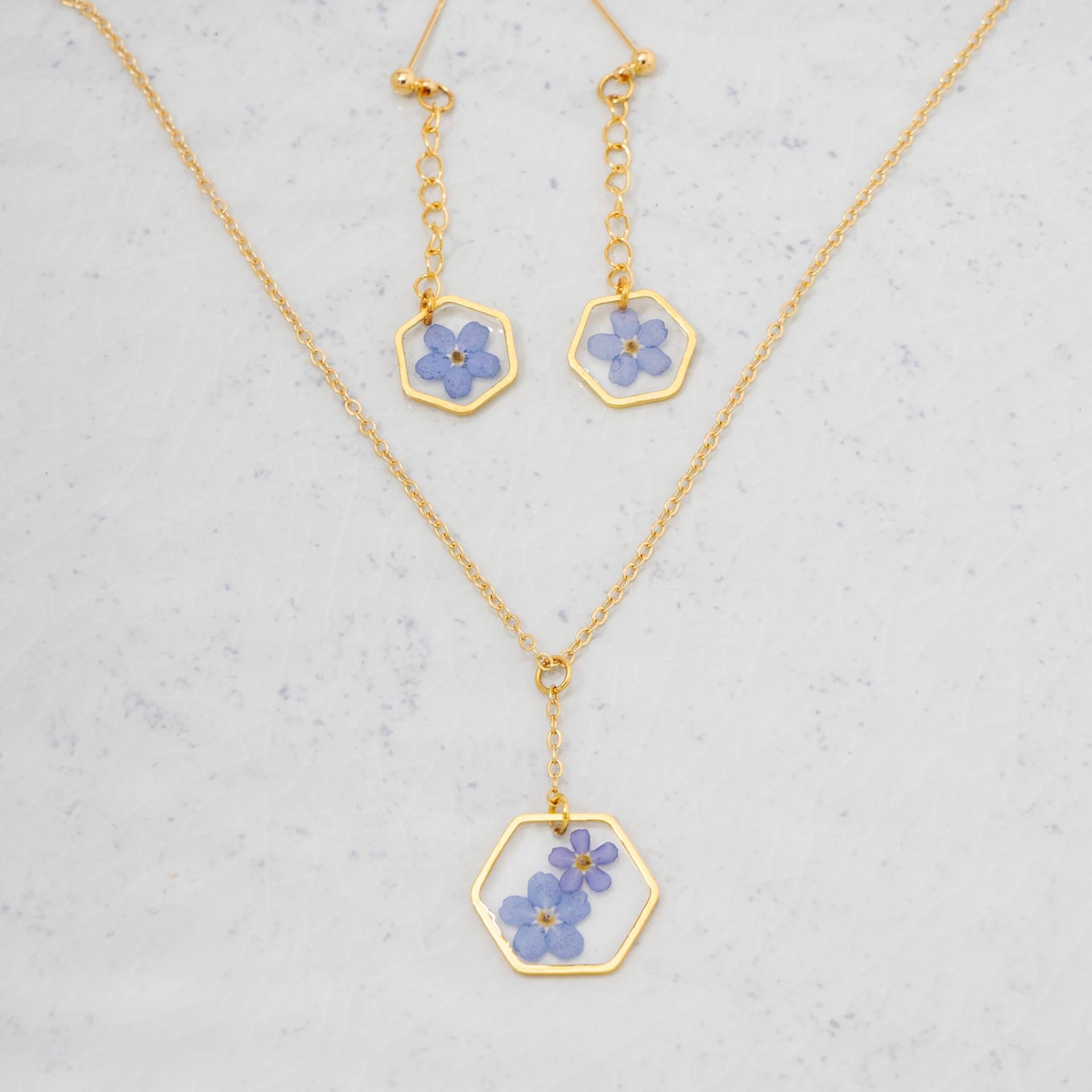 Vergissmeinnicht Echt Getrocknete Blume Halskette Und Ohrring Set Handmade Schmuck Versprechen Reinheit Geburtstag Hochzeit Geschenke Vergissmeinnicht Echt Getrocknete Blume Halskette Und Ohrring Set Handmade Schmuck Versprechen Reinheit Geburtstag Hochzeit Geschenke von MintyJoy