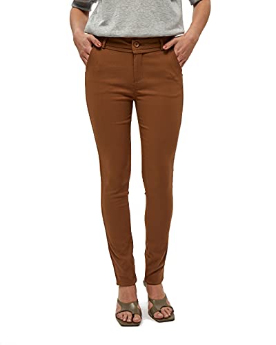 Minus Carma Damen Hose Mitte Tailliert Keuchen Größe 46 | Braun Hose Damen | Bequeme Damen Hosen Stretch | Chino Hose Damen Mit Leicht Enger Passform | Damen Hosen Elegant von Minus