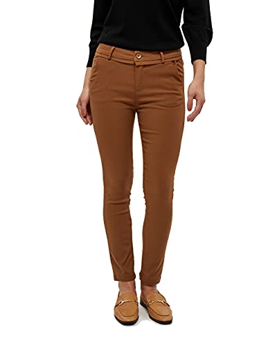 Minus Carma Damen Hose Mitte Tailliert 7/8 Keuchen Größe 34 | Braun Hose Damen | Bequeme Damen Hosen Stretch | Chino Hose Damen Mit Enger Passform | Damen Hosen Elegant von Minus