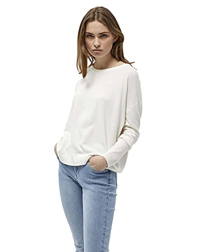 Minus Elne Runden Halsausschnitt Lang Ärmel Stricken Pulli | Pullover Damen In Weiß | Herbst Pulli Damen | Größe L von Minus