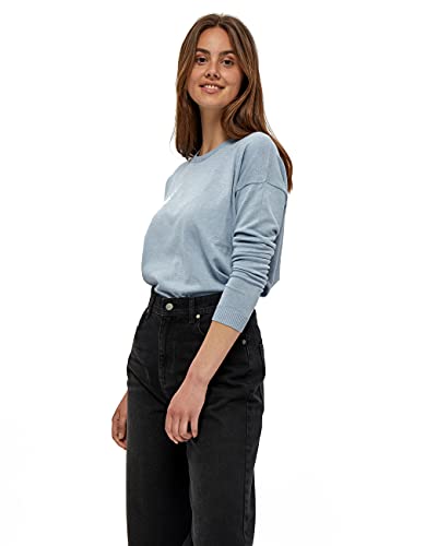 Minus Elne Runden Halsausschnitt Lang Ärmel Stricken Pulli | Pullover Damen In Blau | Herbst Pulli Damen | Größe Xxl von Minus