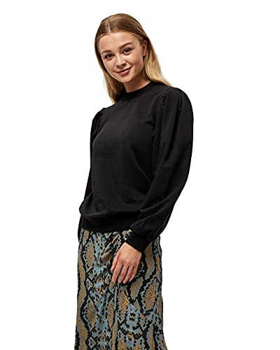 Minus Mika Rund Halsausschnitt Lang Ärmel Schwitz Pulli | Pullover Damen In Schwarz | Herbst Pulli Damen | Größe L von Minus