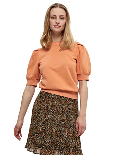 Minus Mika Rund Halsausschnitt Puff Halb Ärmel Schwitz | Sweatshirt Damen In Orange | Herbst Pullover Für Damen | Größe Xl von Minus