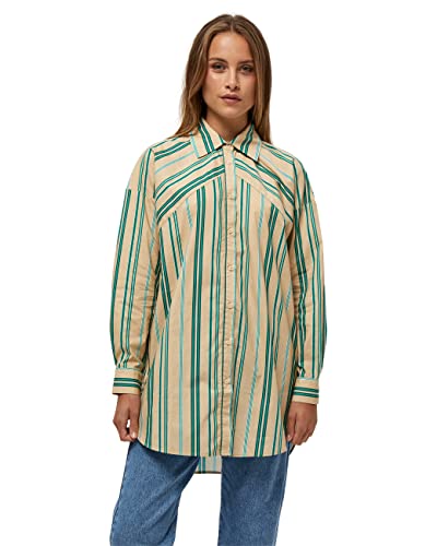Minus ,Women's ,April Oversize Shirt, 9382 Ivy green stripes ,14 von Minus
