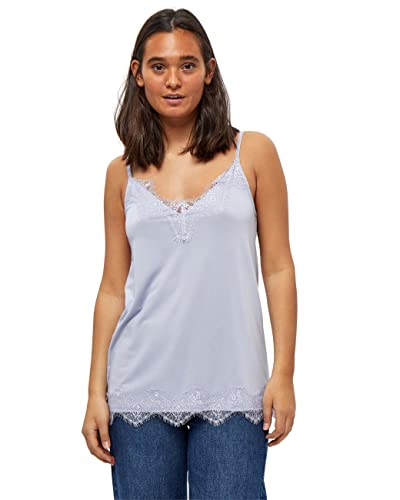 Minus Asa V-Ausschnitt Ärmellos Spitze Top | Damen Top In Violett | Frühling Damen Oberteile | Größe L von Minus