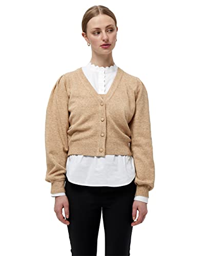 Minus ,Women's ,Mary knit cardigan, 733 Light Leather brown melange ,L von Minus