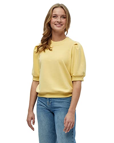 Minus Mika Crew Neck Halbe Puffärmel Sweat | Sweatshirt Damen In Gelb | Frühling Pullover Für Damen | Größe Xs von Minus