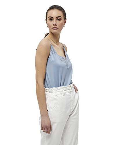 Minus Asa V-Ausschnitt Ärmellos Spitze Top | Damen Top In Blau | Herbst Damen Oberteile | Größe Xs von Minus