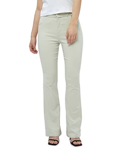 Minus Carma Damen Hose Größe 40 | Weißes Hose Damen | Chino Hose Damen Hoch Tailliert Ausgestellte Keuchen | Damen Hosen Stretch Mit Schmaler Passform | Frühling Damen Hosen Elegant von Minus