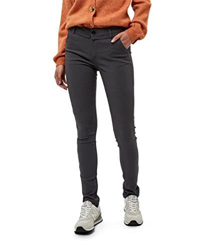 Minus Carma Damen Hose Mitte Tailliert 7/8 Keuchen Größe 44 | Graue Hose Damen | Bequeme Damen Hosen Stretch | Chino Hose Damen Mit Enger Passform | Damen Hosen Elegant von Minus