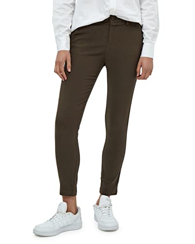 Minus Carma Damen Hose Mitte Tailliert 7/8 Keuchen Größe 42 | Braun Hose Damen | Bequeme Damen Hosen Stretch | Chino Hose Damen Mit Enger Passform | Damen Hosen Elegant von Minus